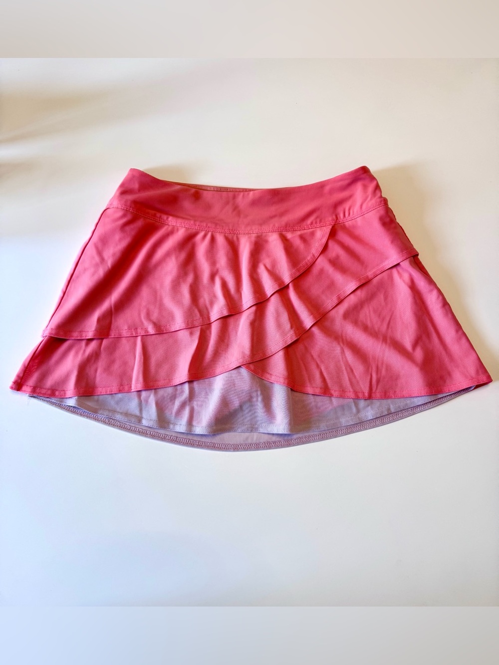 Title Nine Va Va Vroom Skort Mesh Layer Coral Orange Women's Size XS